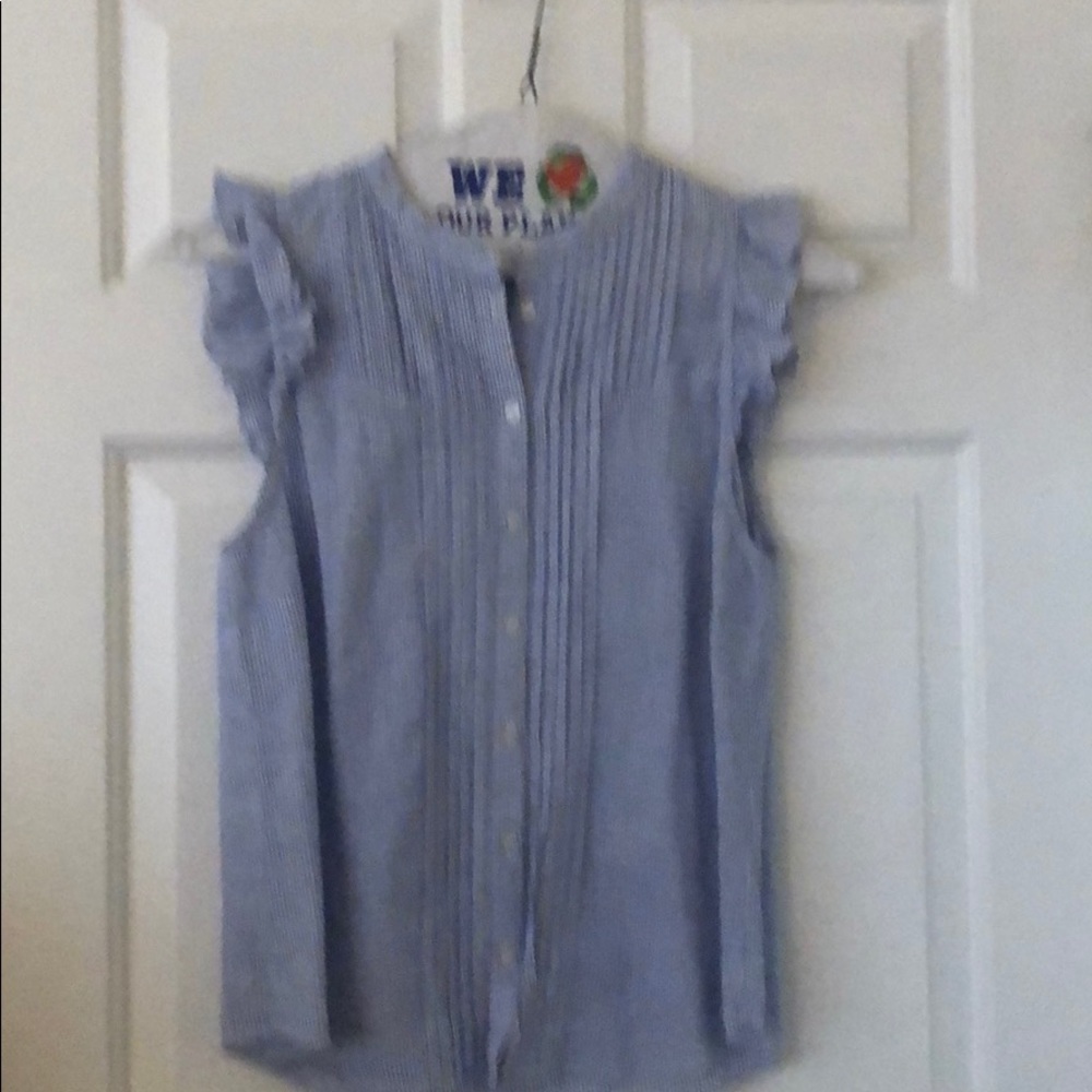 Jcrew factory striped cotton blouse
